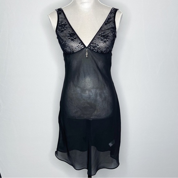 Y2K J.Lo by Jennifer Lopez for Yamamay Vintage Sheer Lace Chemise Nightie Small - Picture 2 of 9